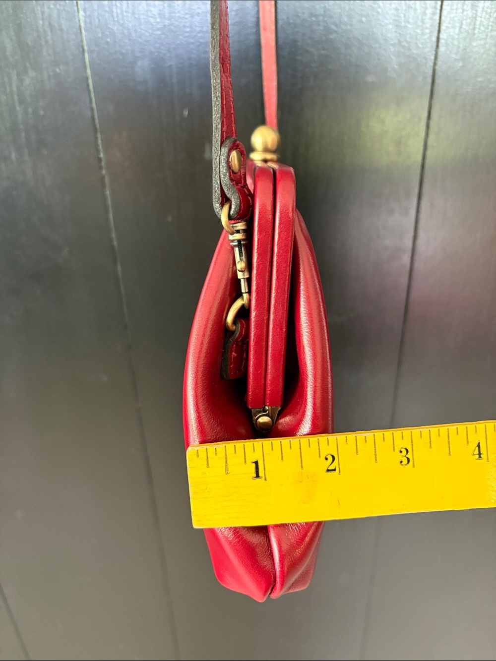❤️ Patricia Nash Leather Clutch Bag in Ruby Red - Picture 15 of 15